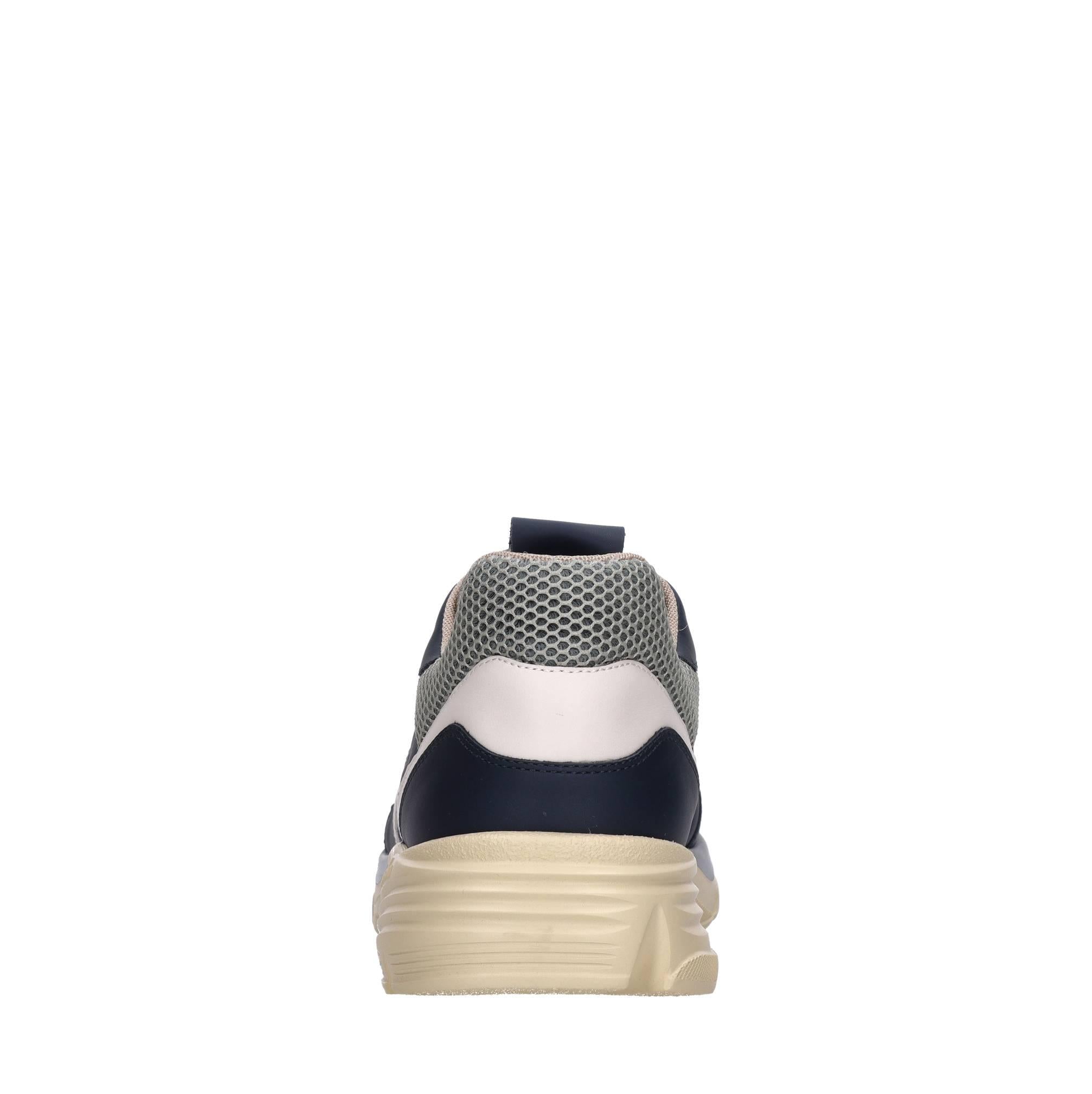 Sneakers in pelle e tessuto 