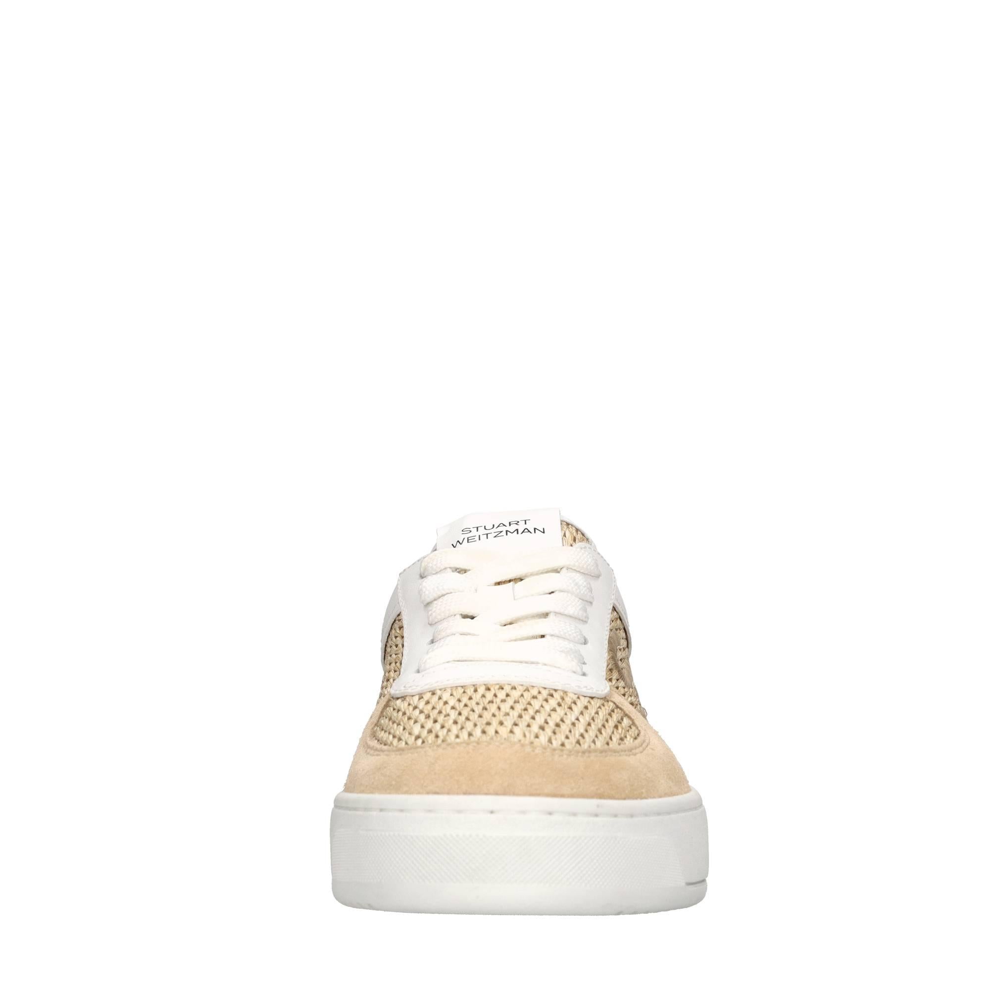 Sneakers in pelle e rafia 