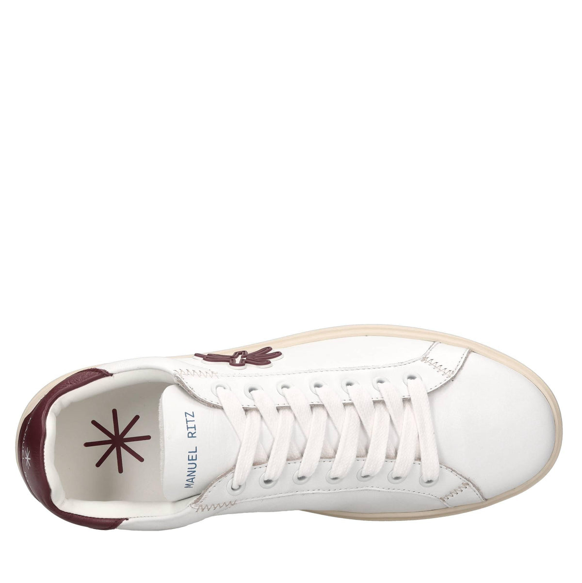 Sneakers in pelle e tessuto 