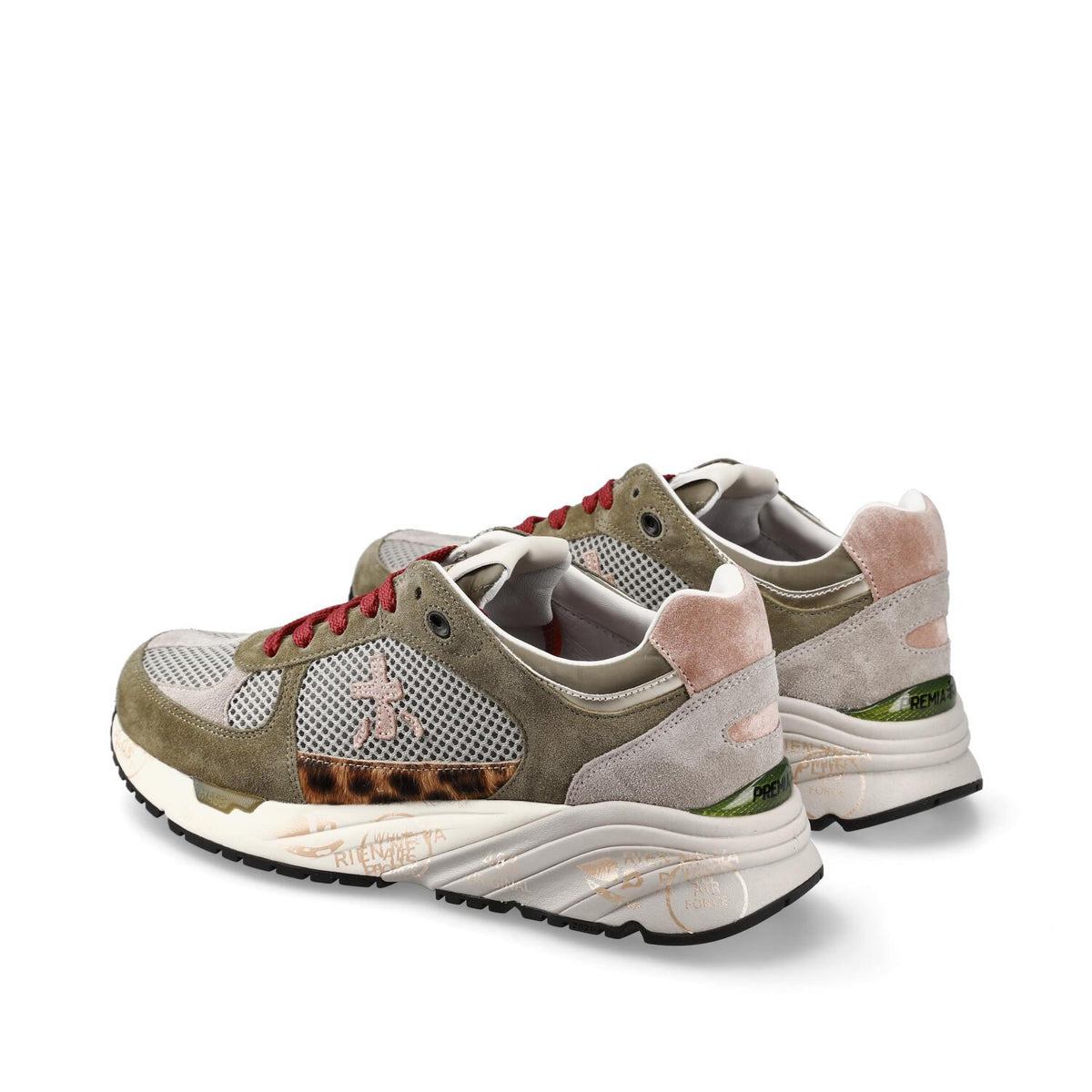 Sneakers in camoscio ecopelle e tessuto 