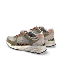 Sneakers in camoscio ecopelle e tessuto 