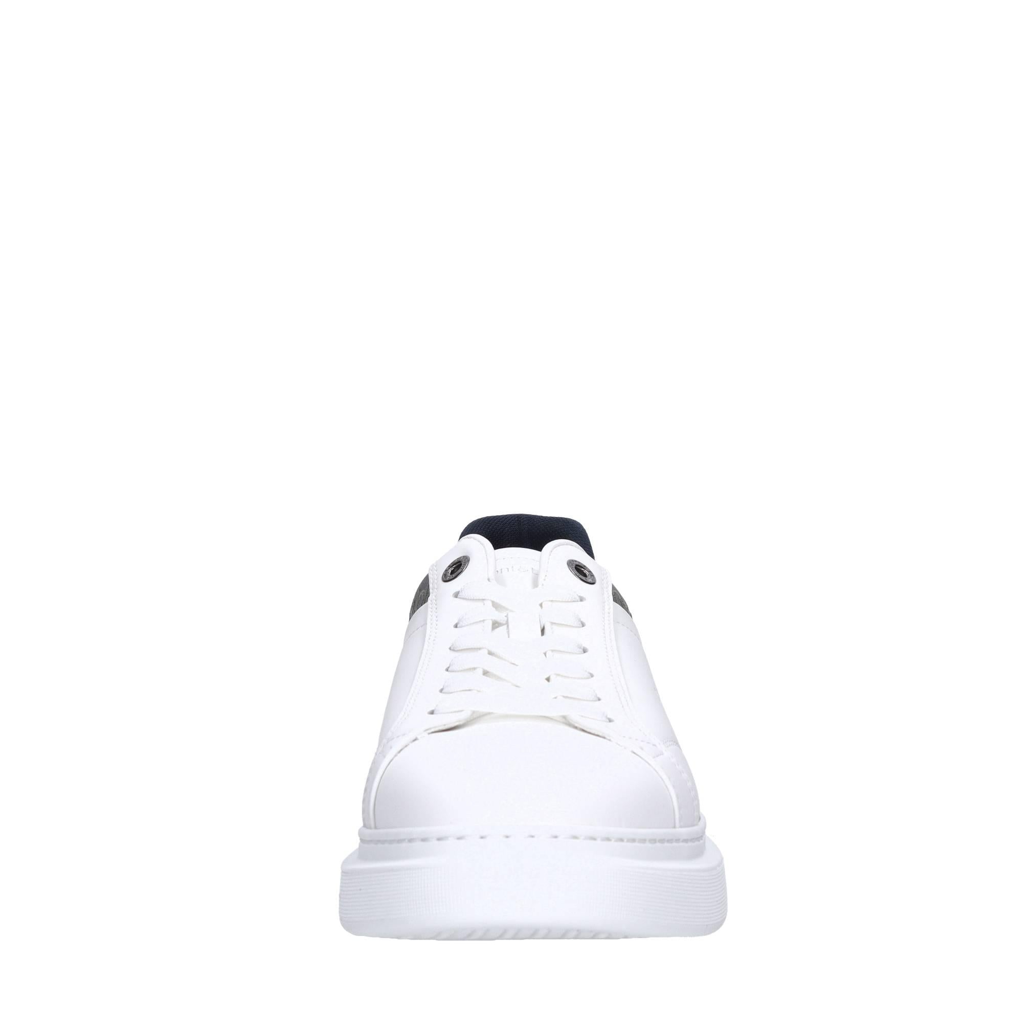 Sneakers in pelle e tessuto 