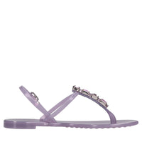 Sandali flat Jelly in PVC e Swarovski. 