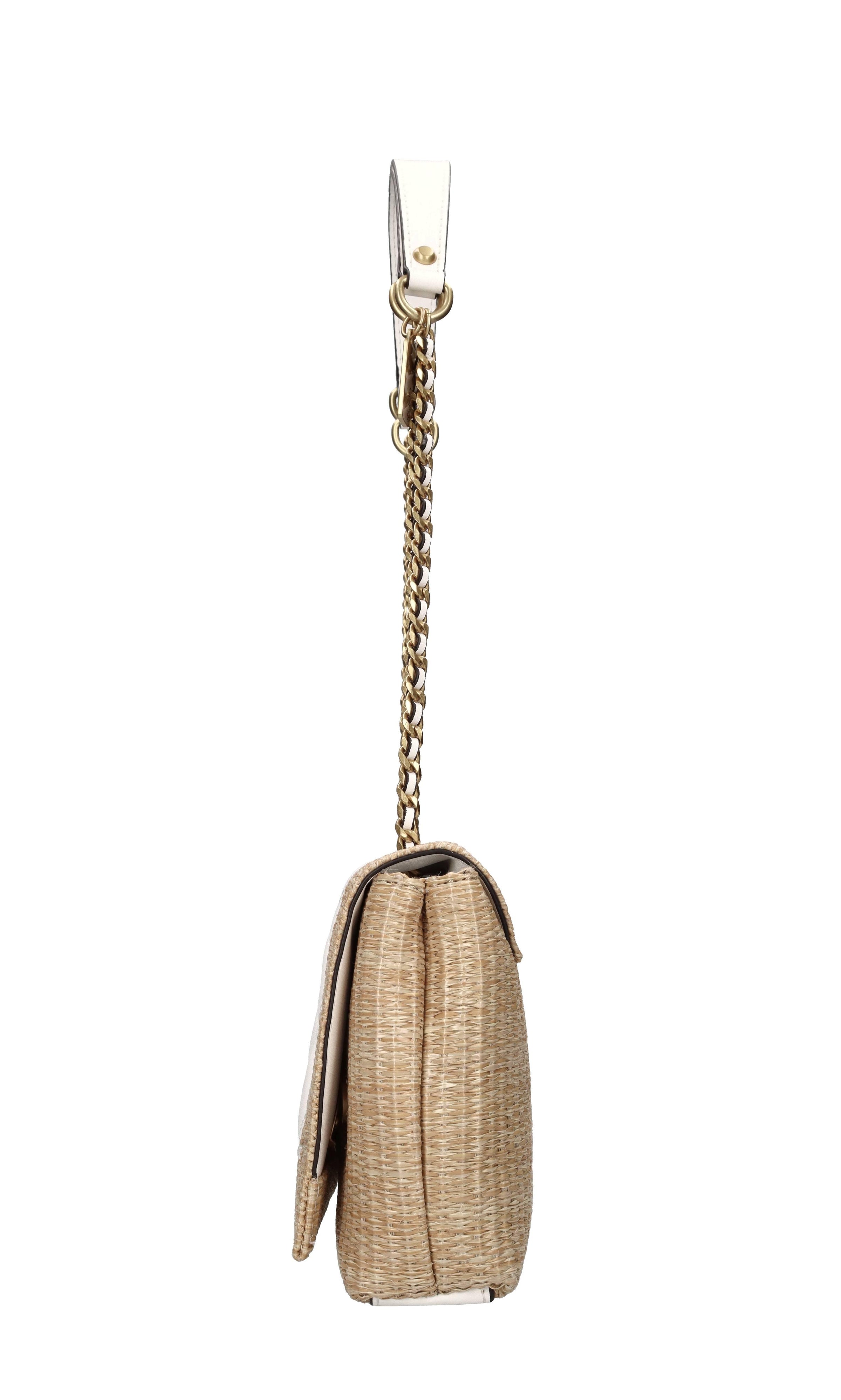 Borsa in ecopelle e rafia 