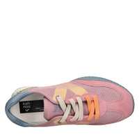 Sneakers in camoscio e tessuto 