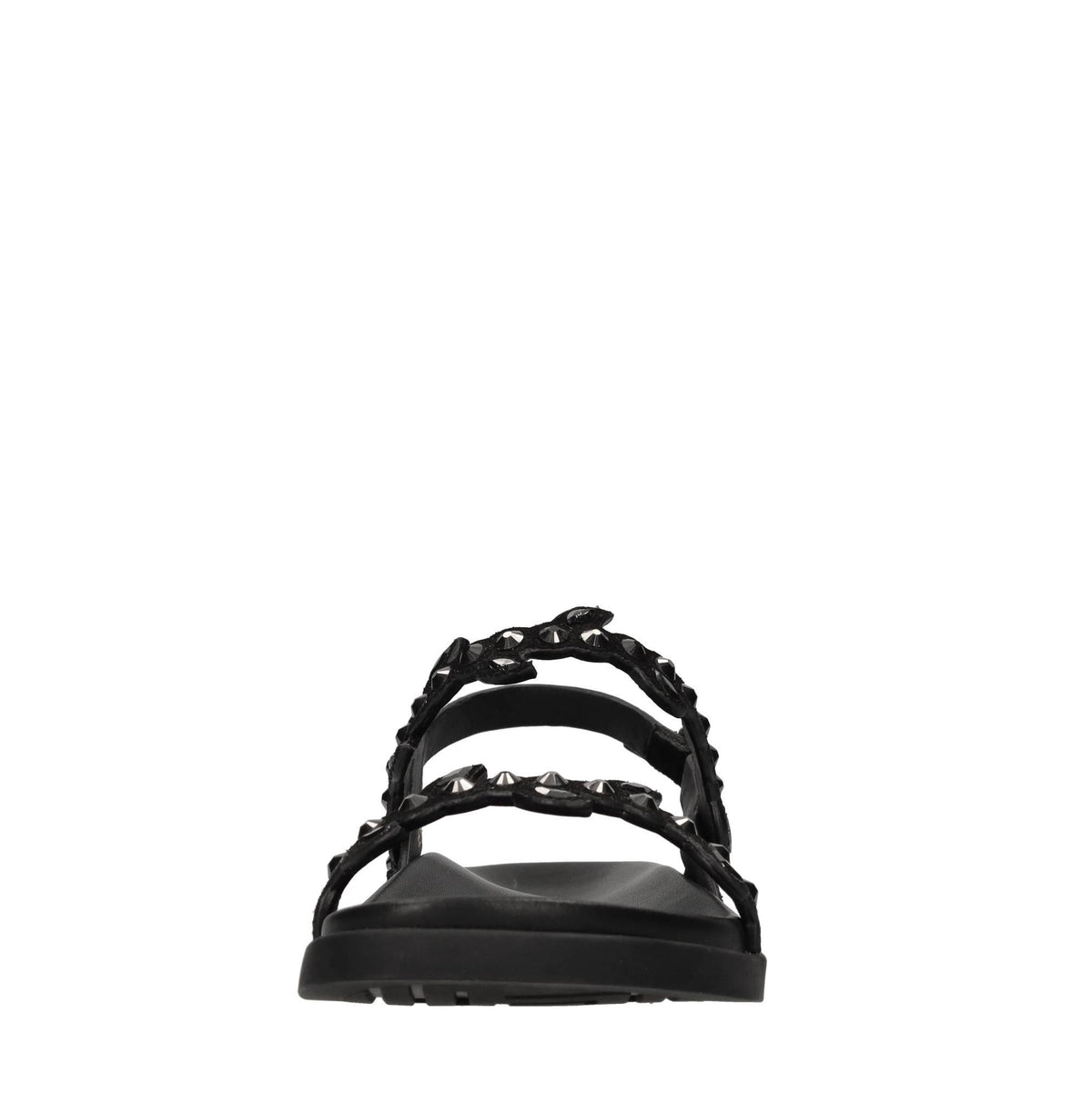 Sandali Flat in camoscio e strass 