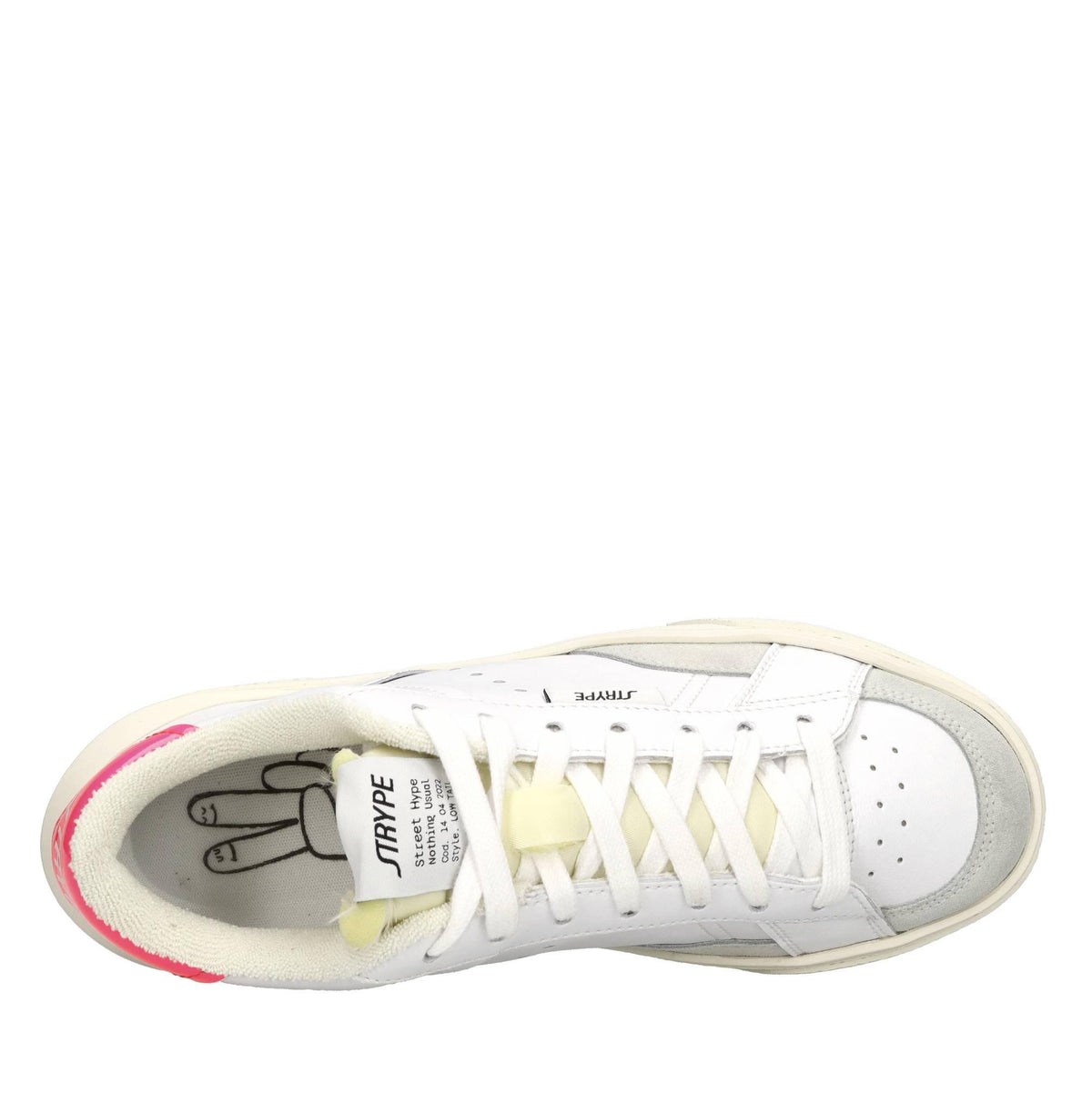 Sneakers in pelle e tessuto 