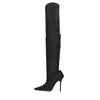 GEDEBE Logan lycra and rhinestone over-the-knee boots