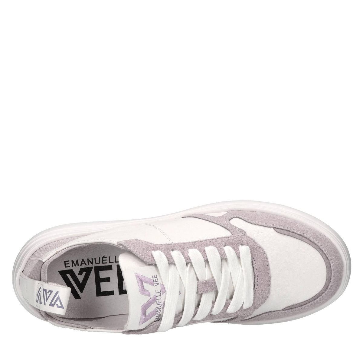 Sneakers in pelle e tessuto 