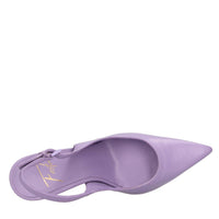 Décolleté slingback in pelle 