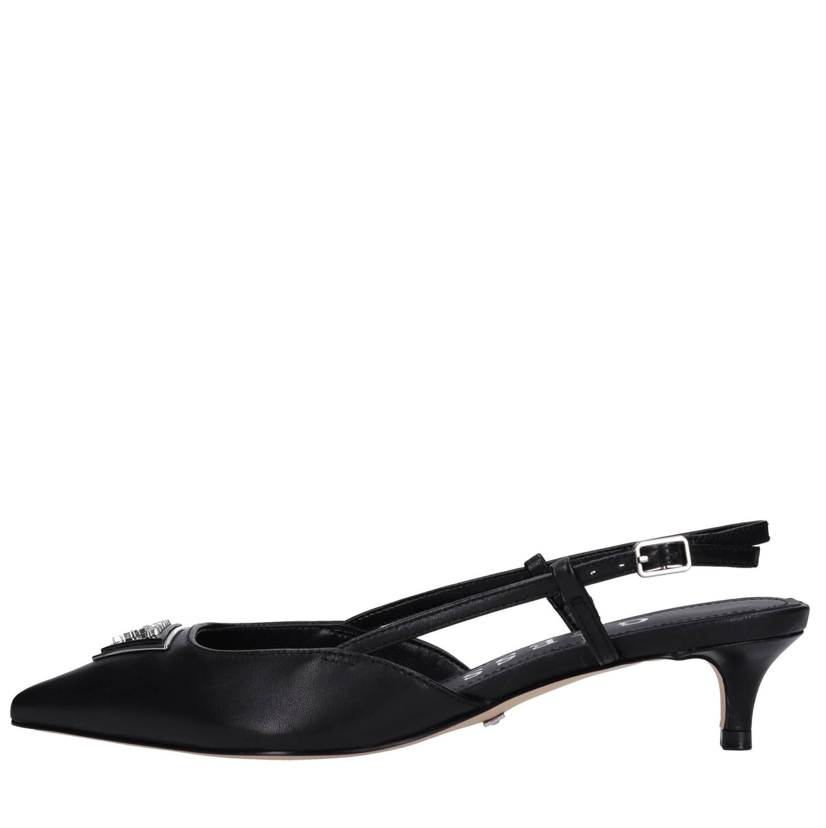 Décolleté slingback in pelle 