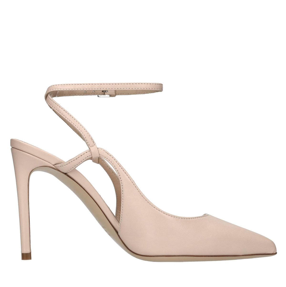 Décolleté slingback in pelle 