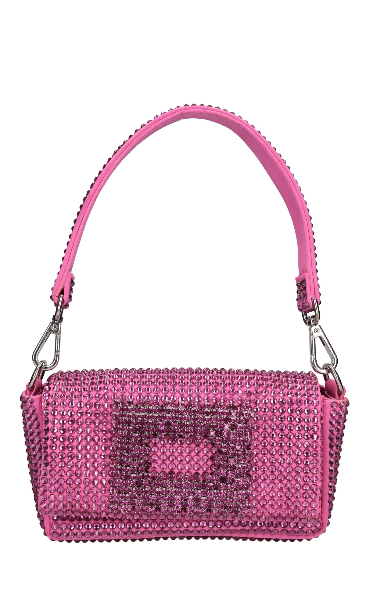 Borsa mini My Love in tessuto e strass 
