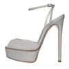 CASADEI Sandali Flora Solar in tessuto microglitter