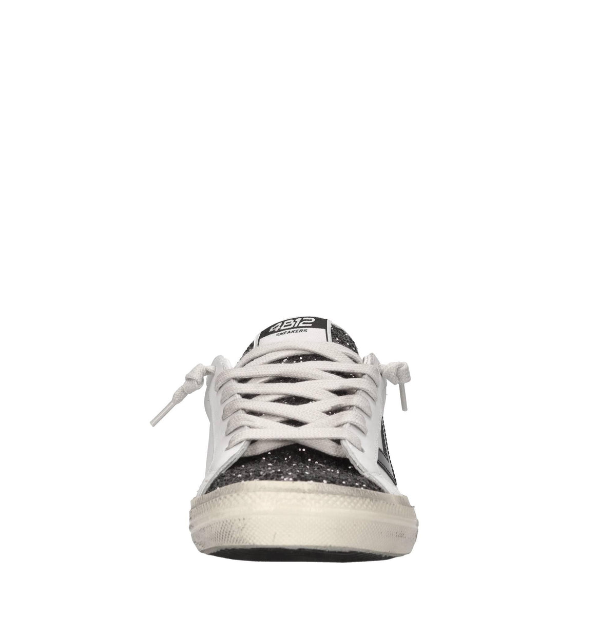 Sneakers in pelle e glitter 