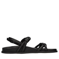 Sandali flat in pelle 