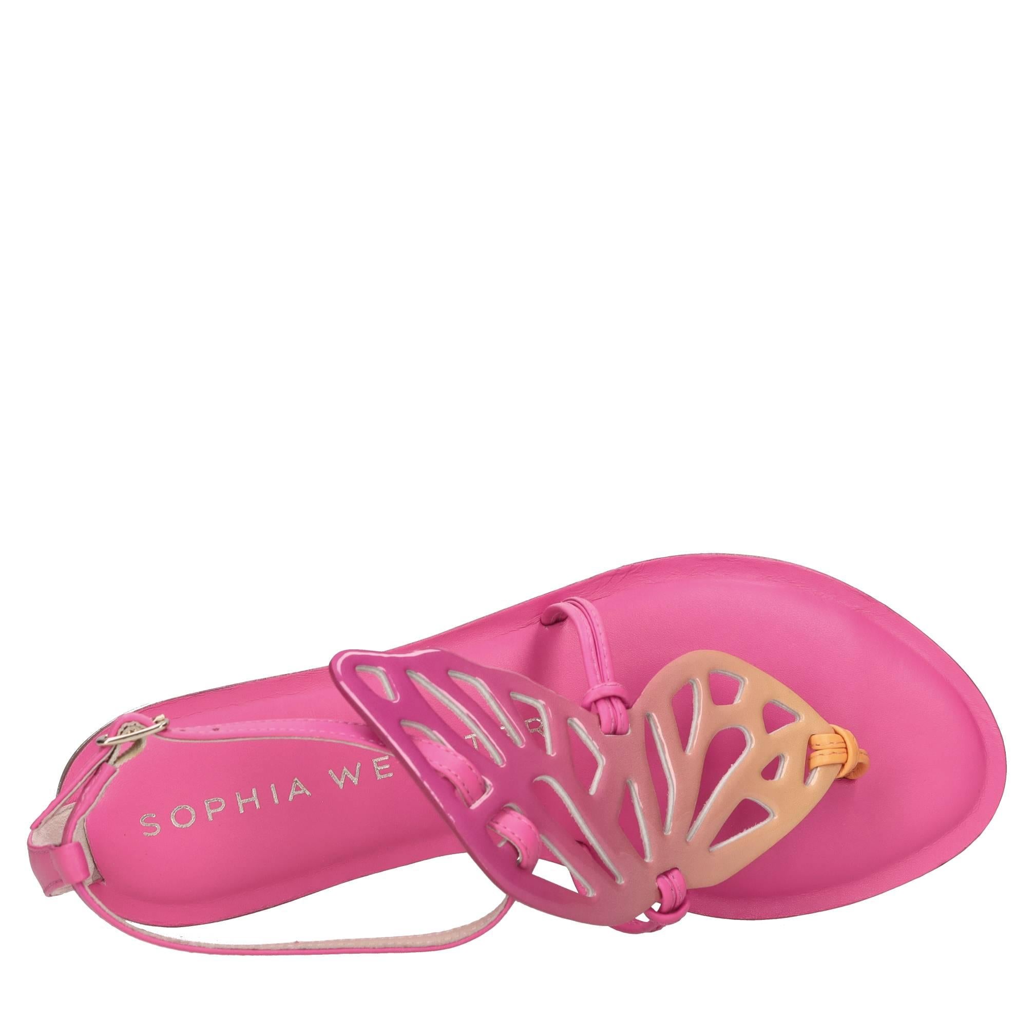 Sandali flat modello BUTTERFLY FLAT in pelle 