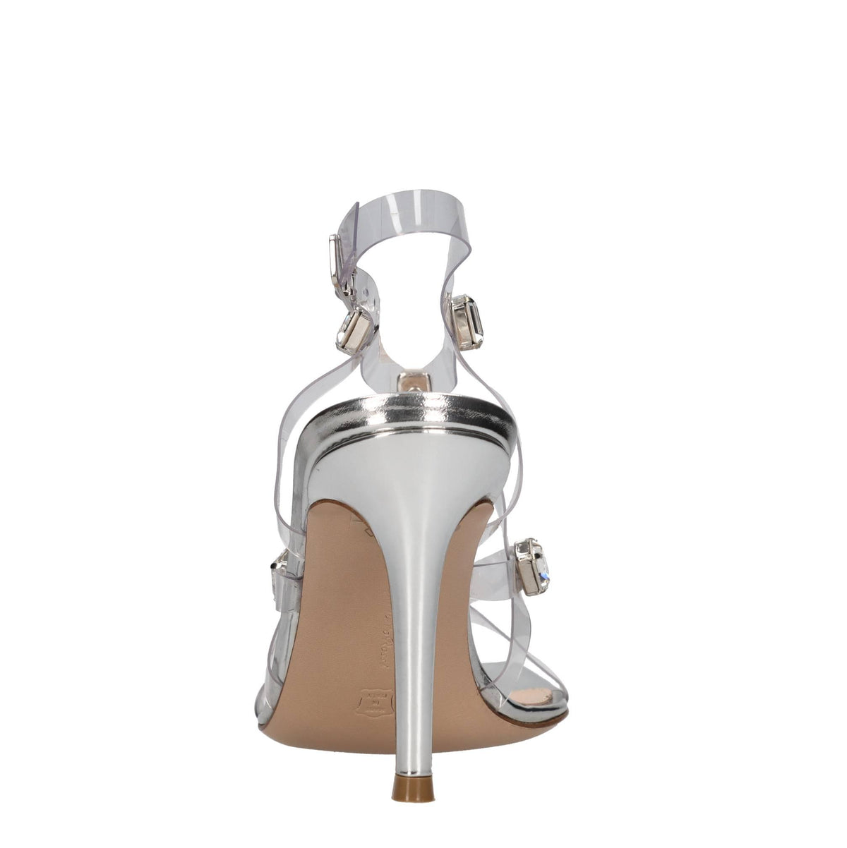 Sandali modello CRYSTAL FEVER in plexy e pelle 