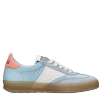 Sneakers in pelle e tessuto 