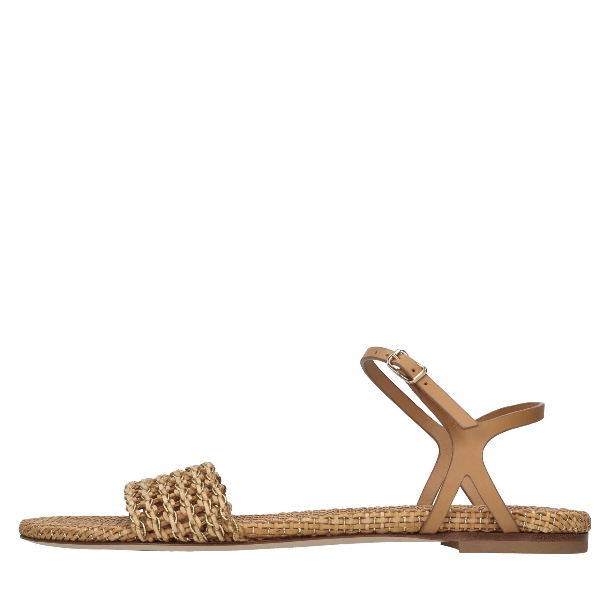 Sandali flat Goldeneye in pelle ed ecopelle 