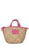 MSGM Borsa in fibra vegetale ed ecopelle