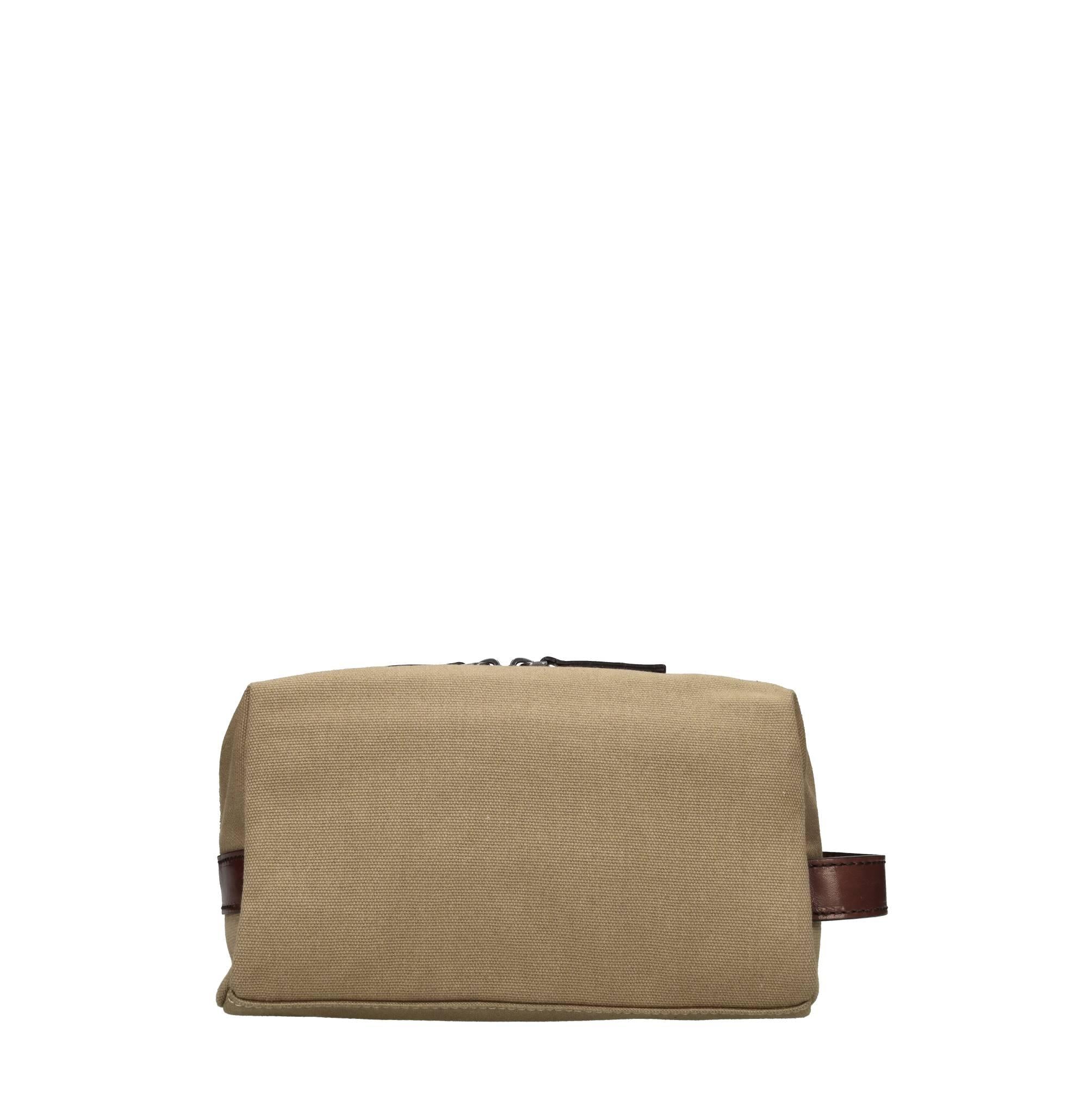 Beauty case in tessuto e pelle 
