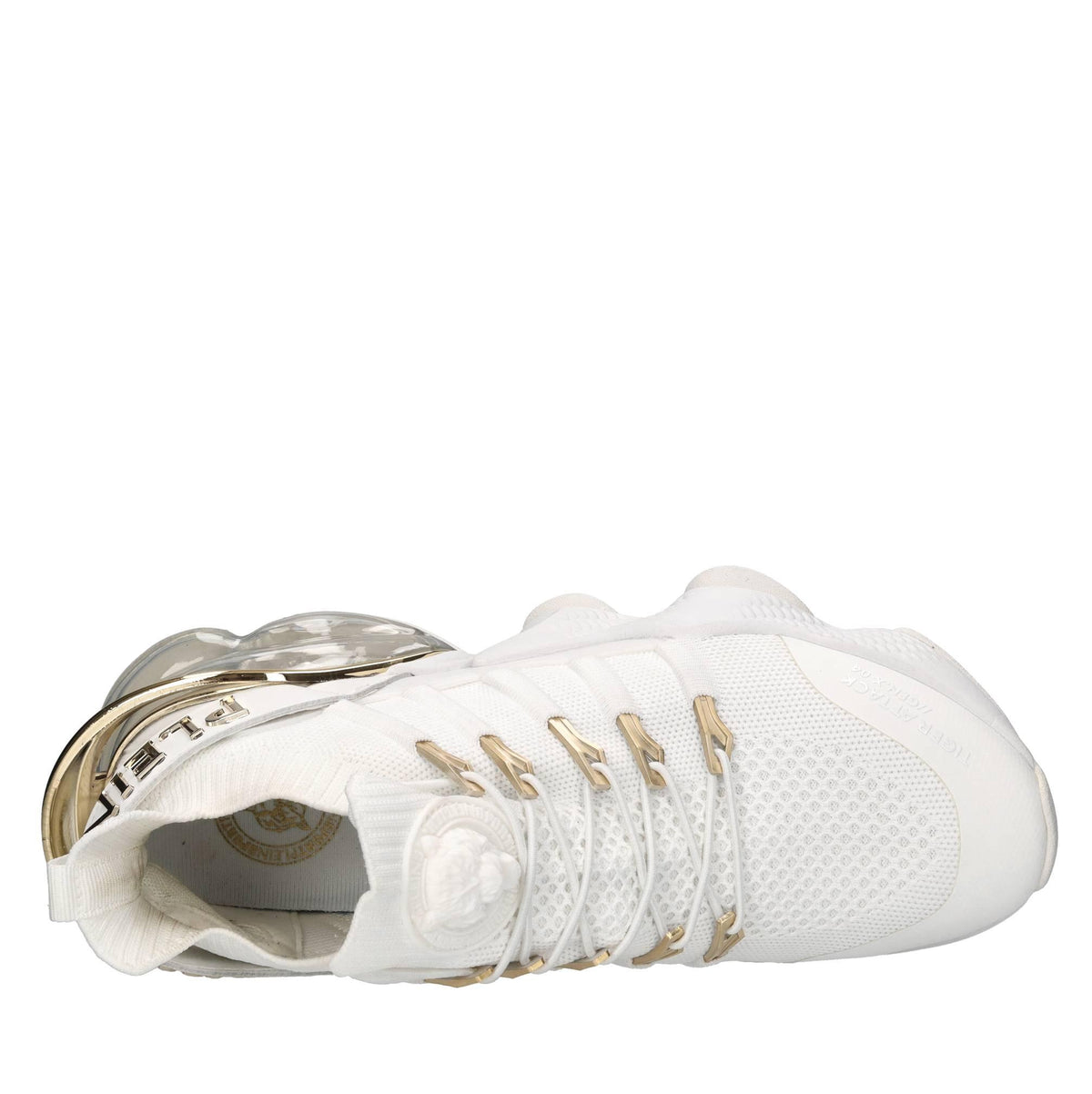 Sneakers in ecopelle e tessuto 