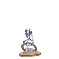 Flat in ecopelle con intreccio di strass 