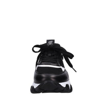Sneakers in pelle e tessuto 