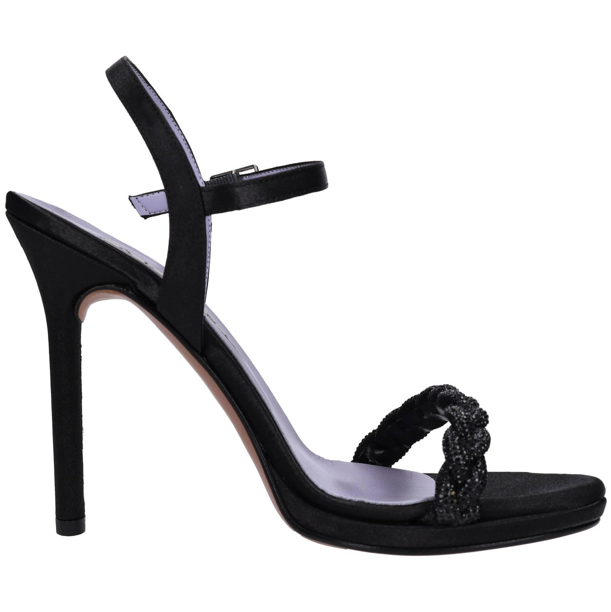 Sandali in raso e strass 