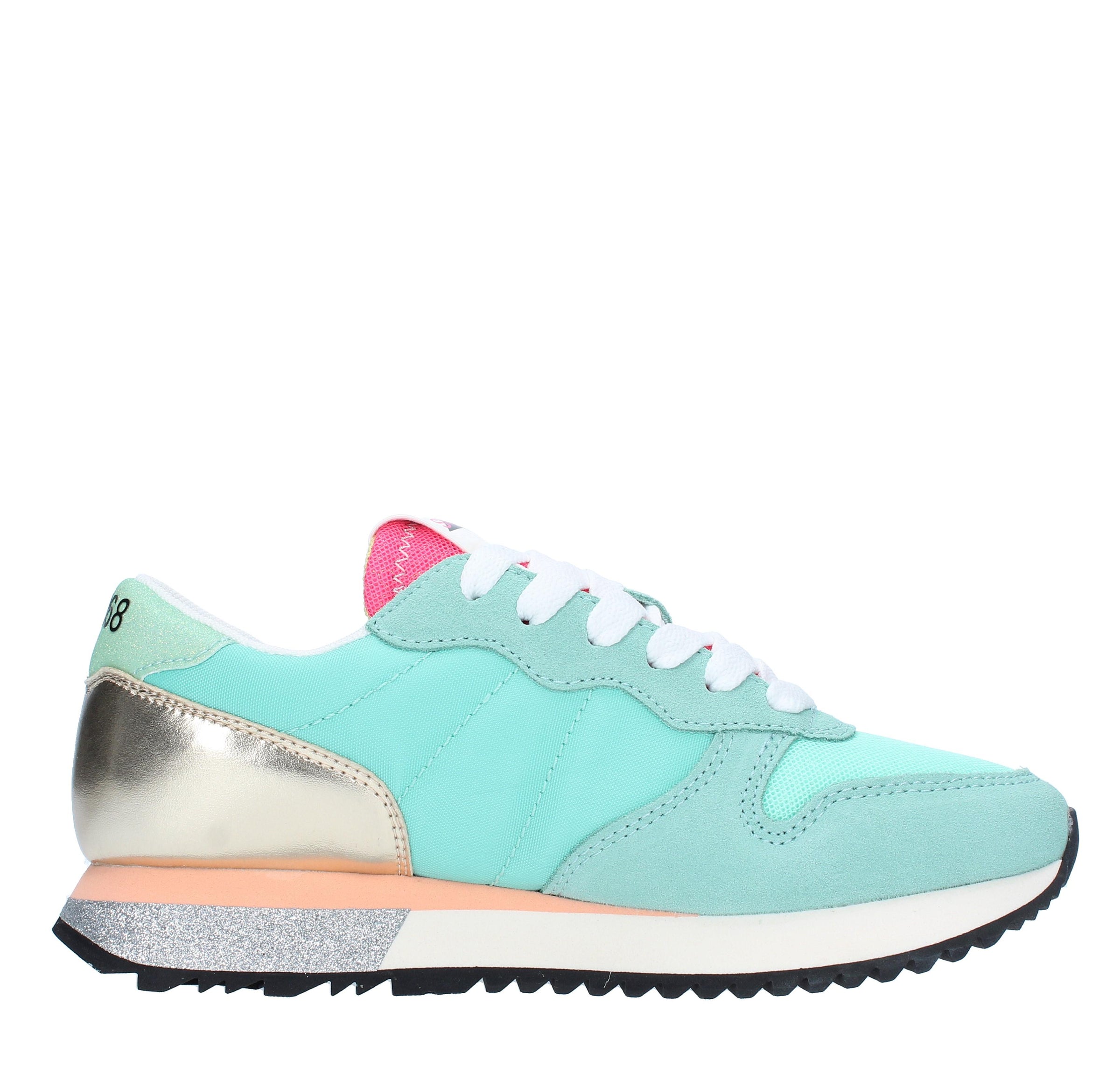 Sneakers in camoscio pelle e tessuto 