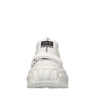 Sneakers in pelle e tessuto 