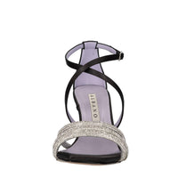Sandali in raso e strass 