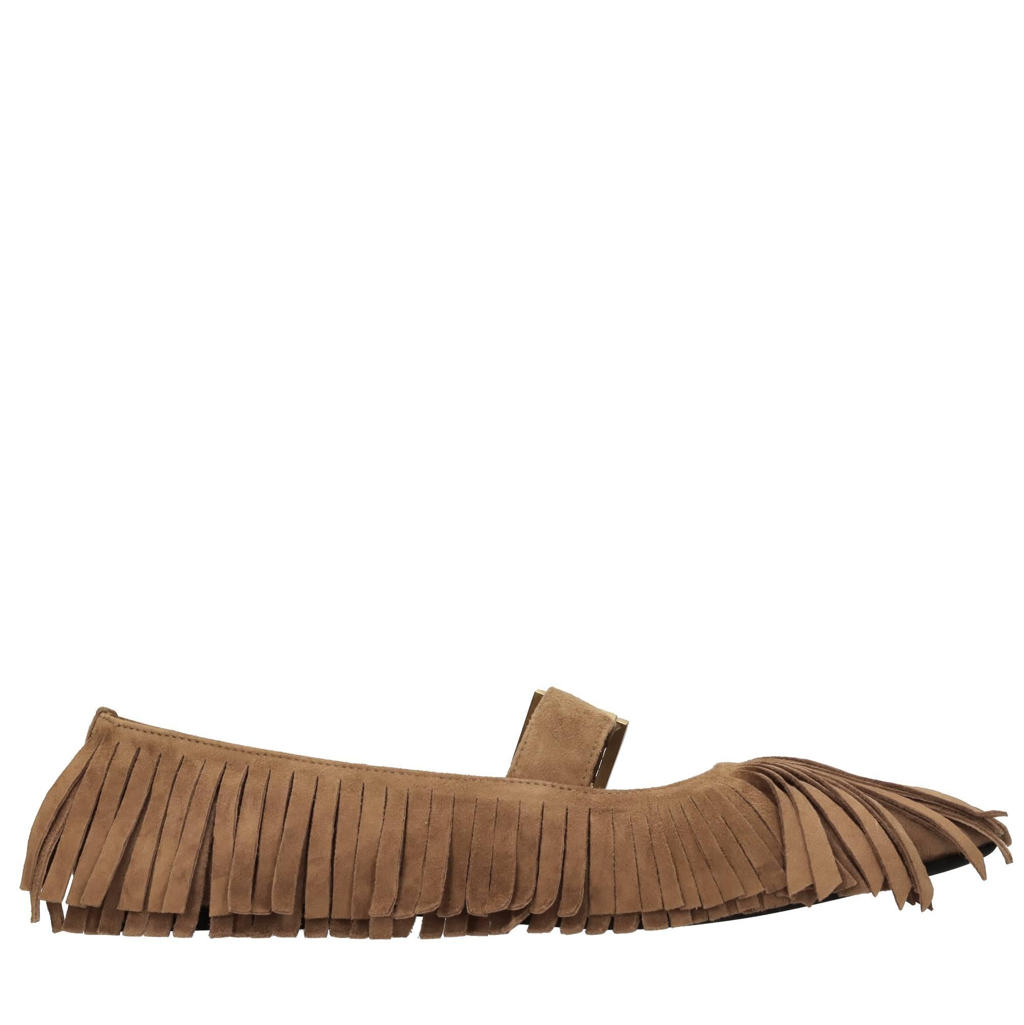 Ballerine in camoscio 