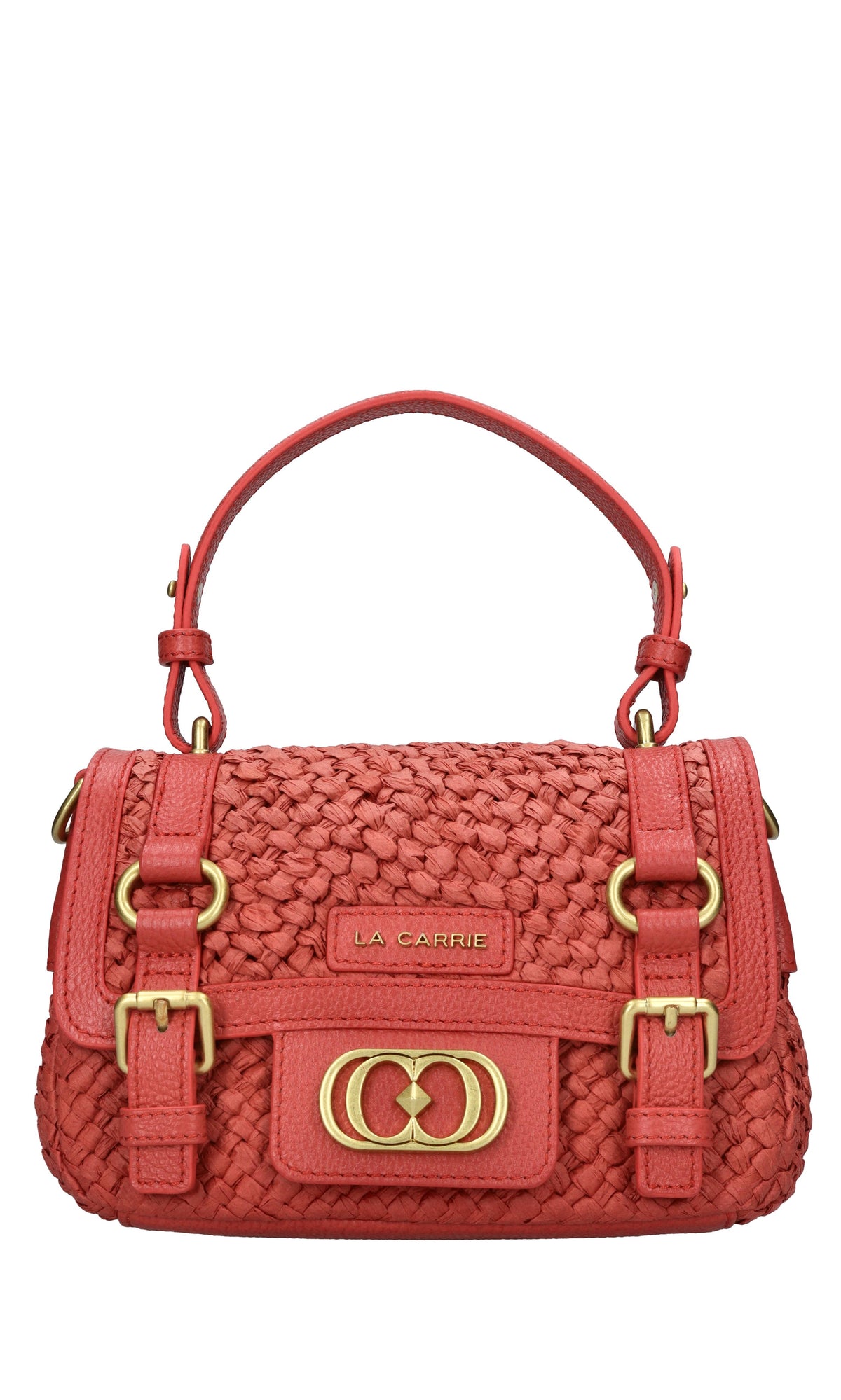 Borsa Atena in rafia e pelle 
