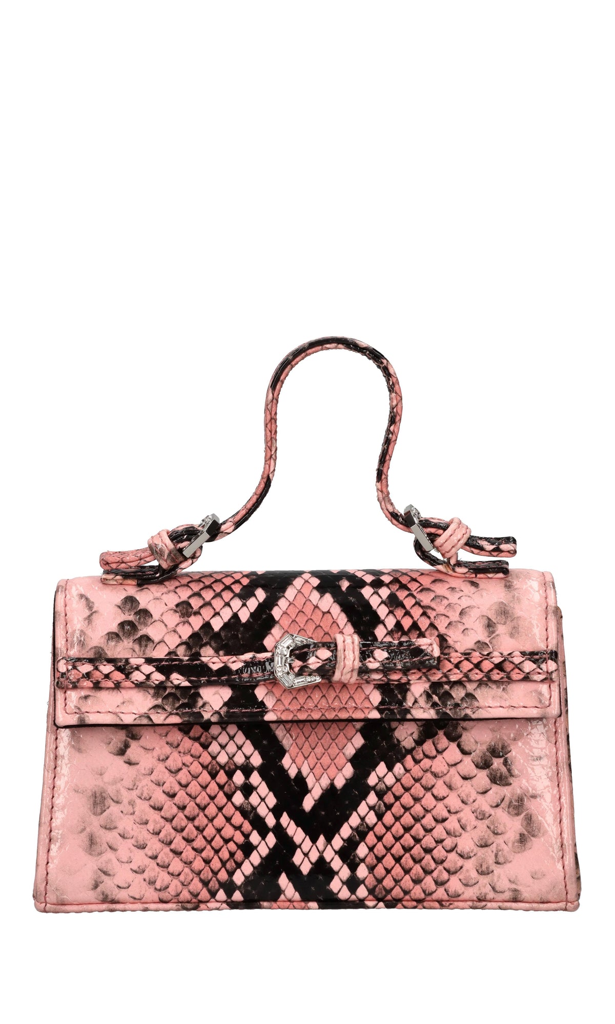 Borsa in pelle stampa pitone 