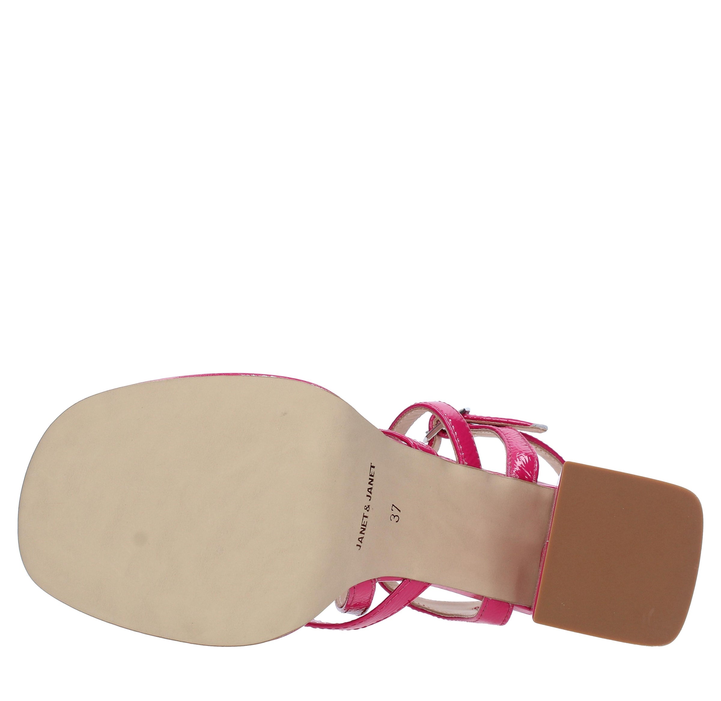 Sandali in pelle lucida 