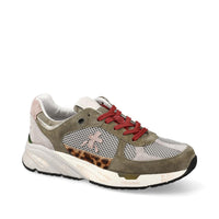 Sneakers in camoscio ecopelle e tessuto 