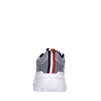 Sneakersr in pelle e tessuto 