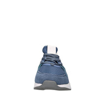 Sneakers in pelle e tessuto 