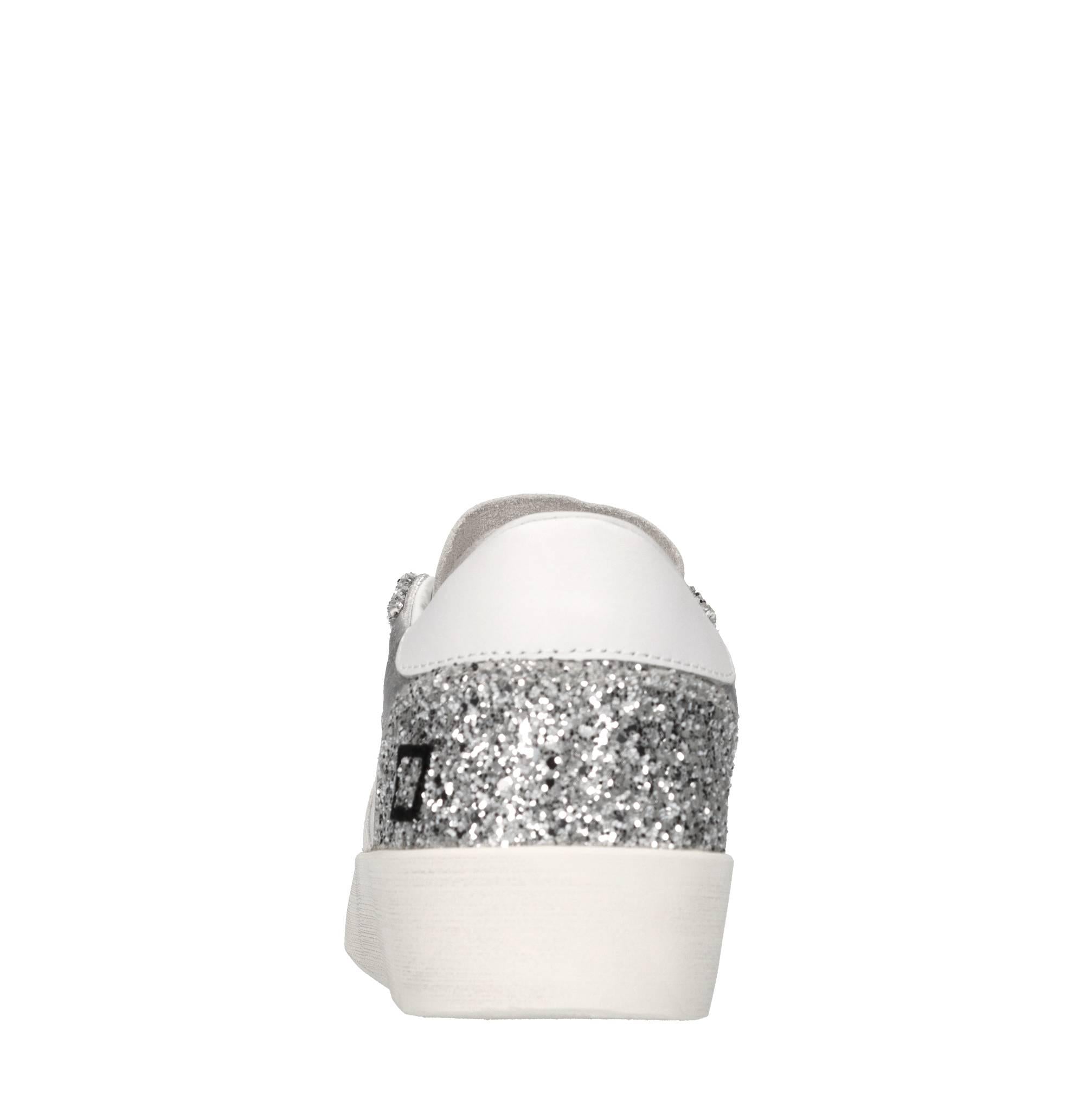 Sneakers in pelle e glitter 