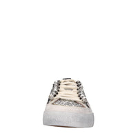 Sneakers in pelle,cavallino,glitter e strass 
