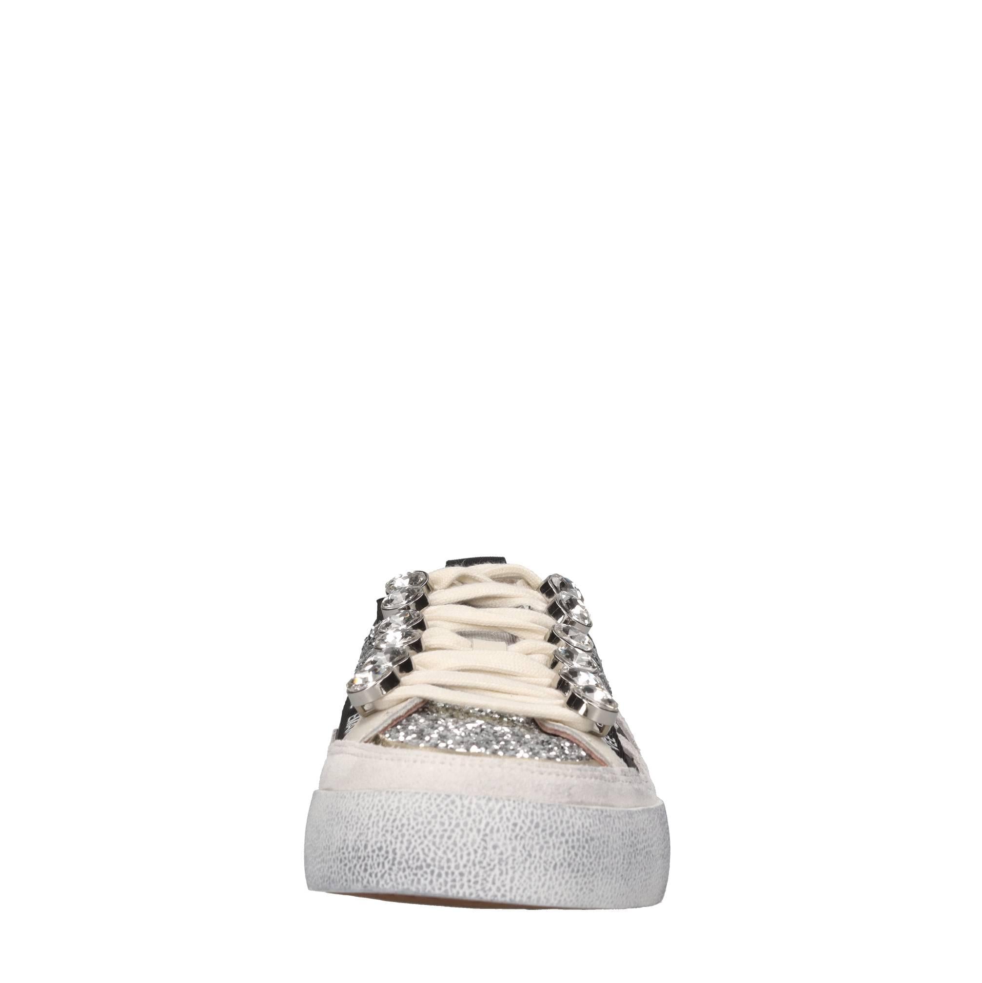 Sneakers in pelle,cavallino,glitter e strass 