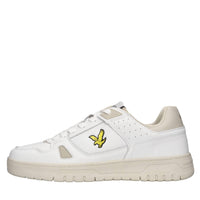 Sneakers in pelle e tessuto 