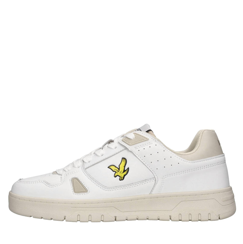 Sneakers in pelle e tessuto 