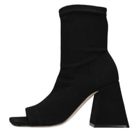 Tronchetti open-toe in denim elasticizzato 
