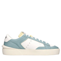 Sneakers in pelle e tessuto 