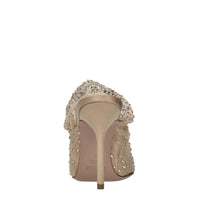 Décolleté slingback in tulle e strass 