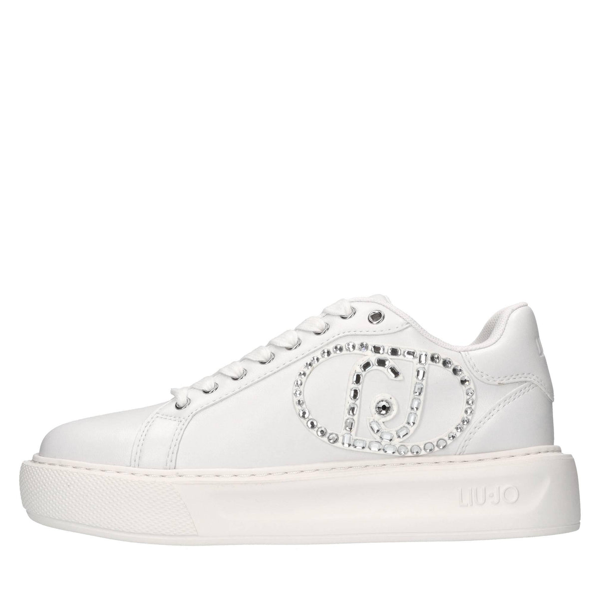 Sneakers in ecopelle e strass 