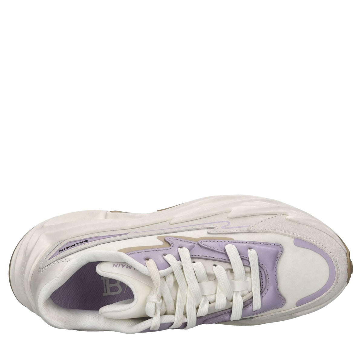 Sneakers Run Row in pelle e tessuto 